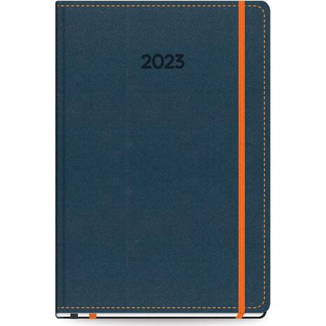 Ημερολόγιο ημερήσιο The Writing Fields Sensations 4130 17x24cm 2023 με λάστιχο με βελούδινη υφή μπλε